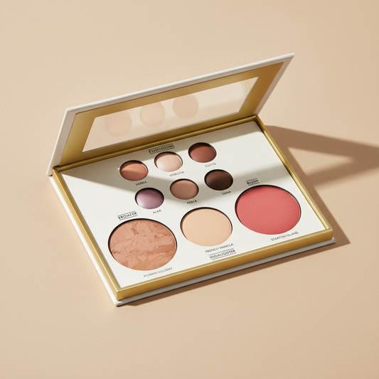 4 in 1 Makeup Palettes : Eyeshadow, Bronzer, Blusher, Highlighter